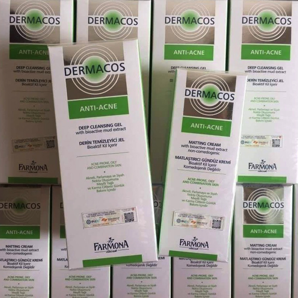 Sữa Rửa Mặt Farmona Dermacos Anti Acne Deep Cleansing Gel Sạch Sâu Ngừa Mụn, Cho Da Dầu Mụn 150ml