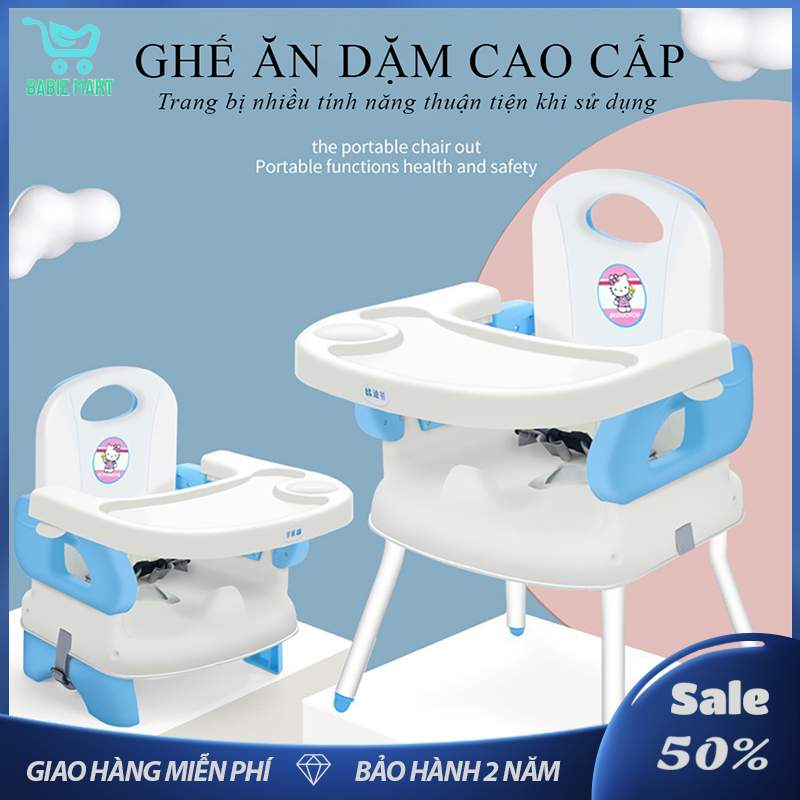 Ghế ăn dặm cho bé cao cấp, an toàn cho bé 3 chế độ, 2 loại chân sắt và chân nhựa, bảo hành 24 tháng, đổi trả 7 ngày nếu lỗi