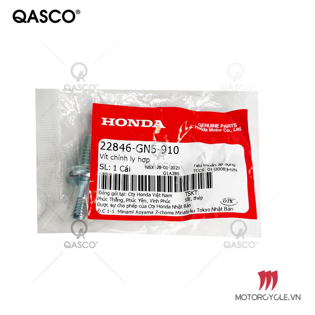 Vít chỉnh ly hợp honda dream / wave / future 1 / wave s / rs qasco