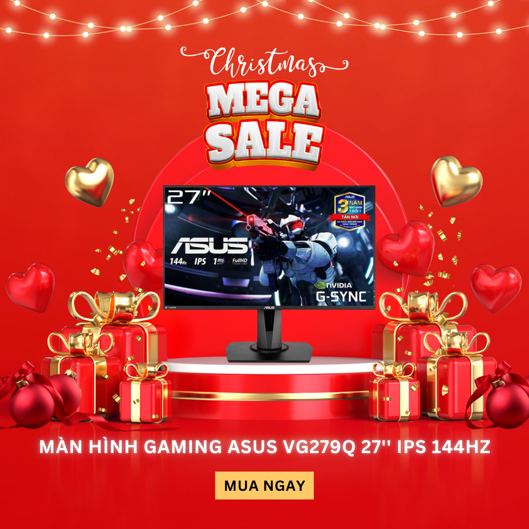 Màn hình máy tính asus gaming vg279q 27inch fullhd ips 144hz chuyên game - hàng chính hãng