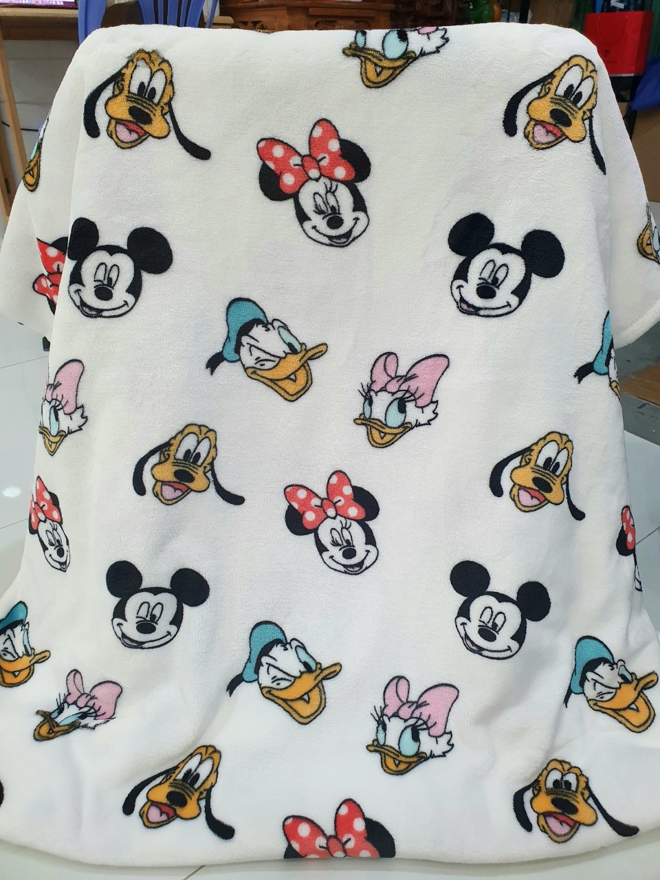 Mền lông cừu tuyết mickey minnie mát phòng ngủ, văn phòng