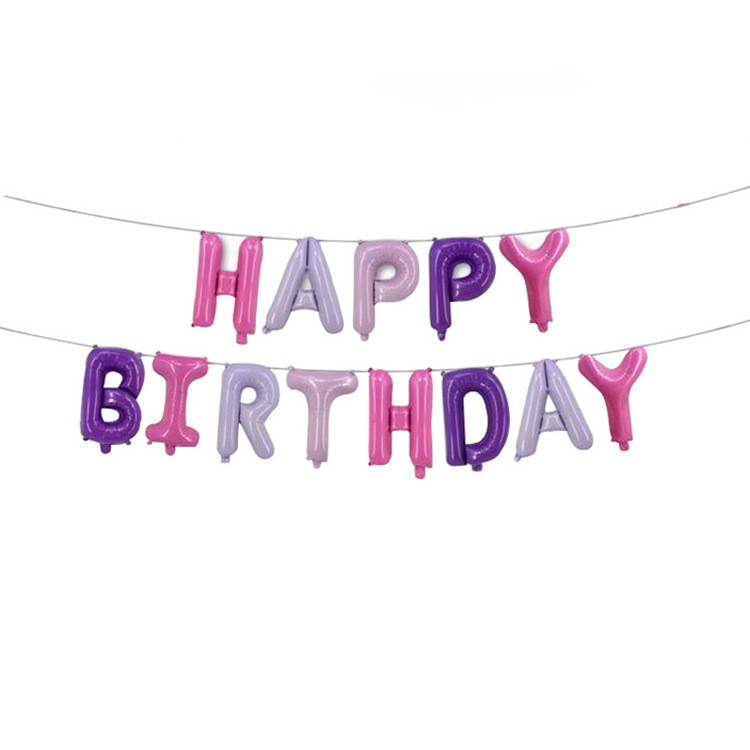 Bộ bóng chữ happy birthday có đủ các màu cho khách chọn