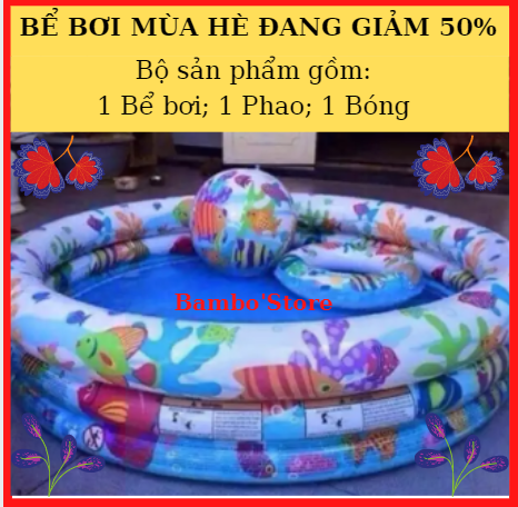 Bể bơi tròn 3 tầng - Bể bơi di động cho bé - Bể bơi phao tròn cho bé - Tặng Bóng và phao bơi - Bể bơi phao cao cấp - Bể bơi phao trong nhà - Bể bơi cho trẻ em - Bể bơi phao chất liệu PVC - Bể bơi phao hè 2020