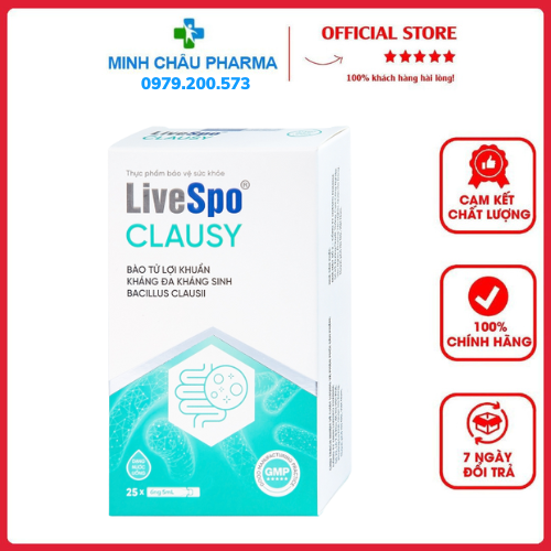 TẶNG QUÀMen vi sinh LiveSpo Clausy giúp cân bằng hệ vi sinh đường ruột hộp