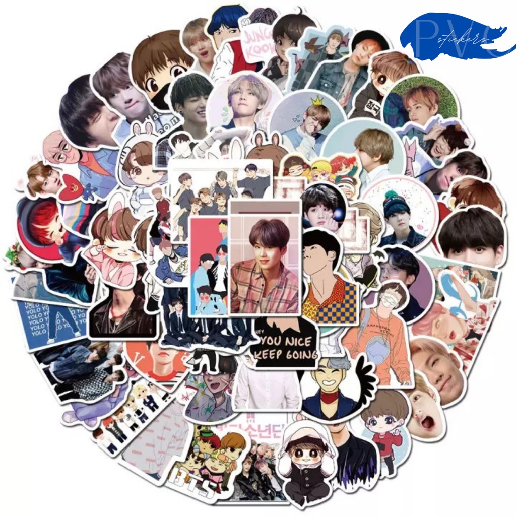[HCM]Stickers ban nhạc BTS KPOP 76 miếng nhãn dán không thấm nước PVC