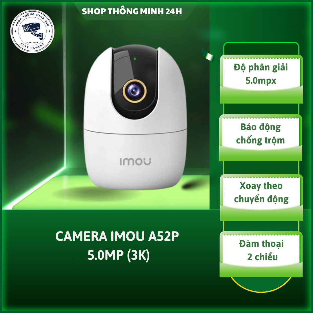 Camera imou a52p 5.0mp/a32ep 3.0mp, xoay 360đ, đàm thoại 2 chiều, chính hãng việt nam