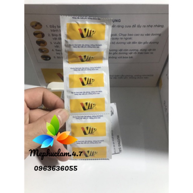 Combo 5 hộp Bao cao su Vip trắng 1