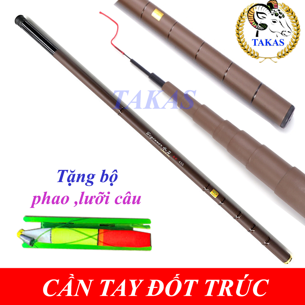 Cần Câu Tay- Cần Câu Đài , Cần Câu Tay , Cần Câu Tay Siêu Bạo Lực ĐỦ SIZE ĐỒ CÂU TAKAS [ Tặng bộ phao lưỡi câu ]