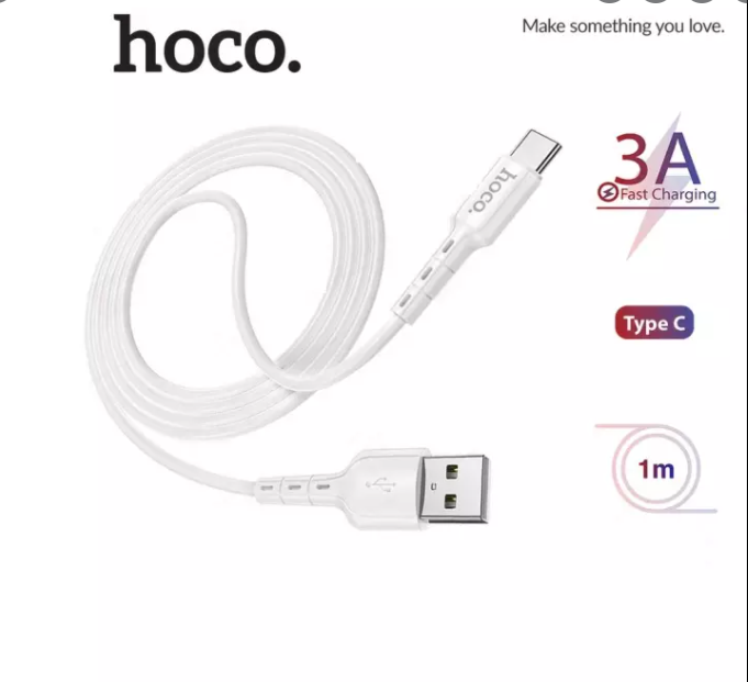 Cáp sạc nhanh chính hãng và truyền dữ liệu Hoco DU01 USB to Micro/Lightning/Type-C sạc nhanh 2.4A/3A dài 100cm