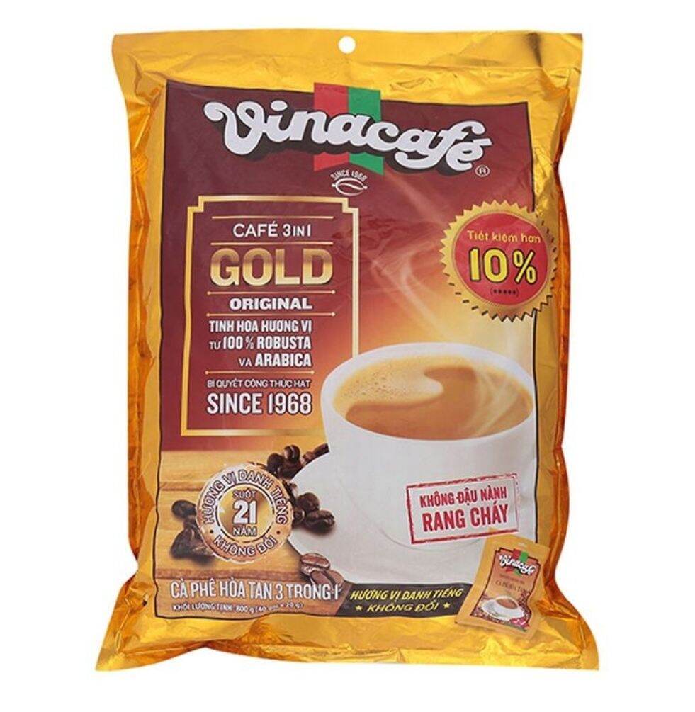 Cà phê sữa vinacafe gold 3 trong 1 túi 800g