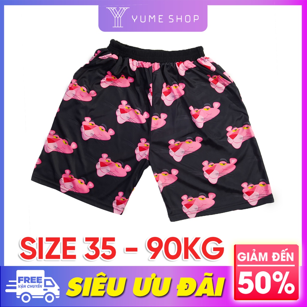 Quần Đùi Hoạt Hình báo hồng pinkpanther form unisex