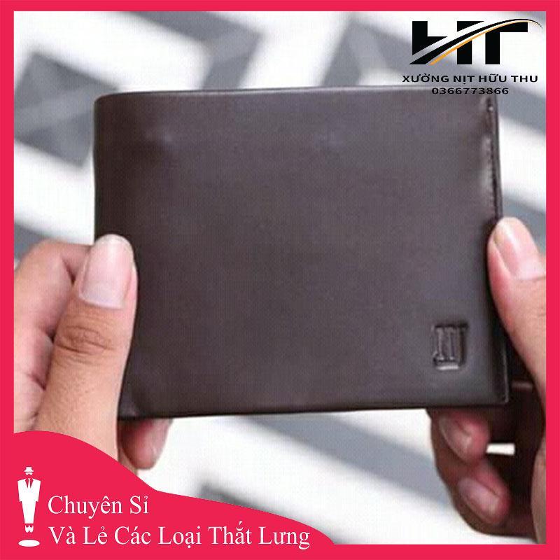 Ví Da Nam/ Bóp Da  Nam Nguyên Tấm Thời Trang Cao Cấp [ĐỐT KHÔNG CHÁY]  ''V02 Bỏ vừa các loại giấy tờ có khóa kéo