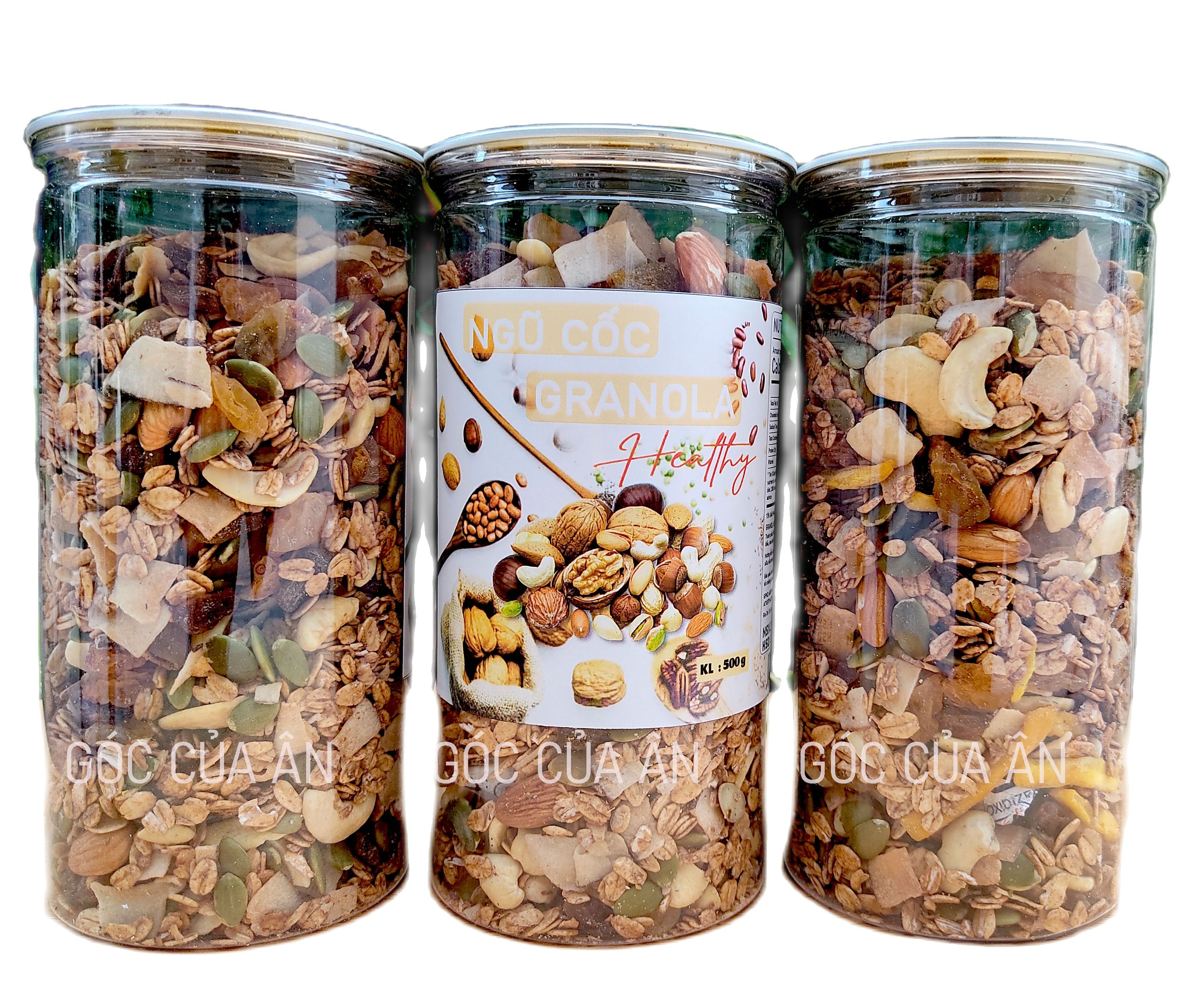 Granola nhiều hạt vị socola 20% yến mạch - ngũ cốc ăn kiêng vị chocolate 500gram