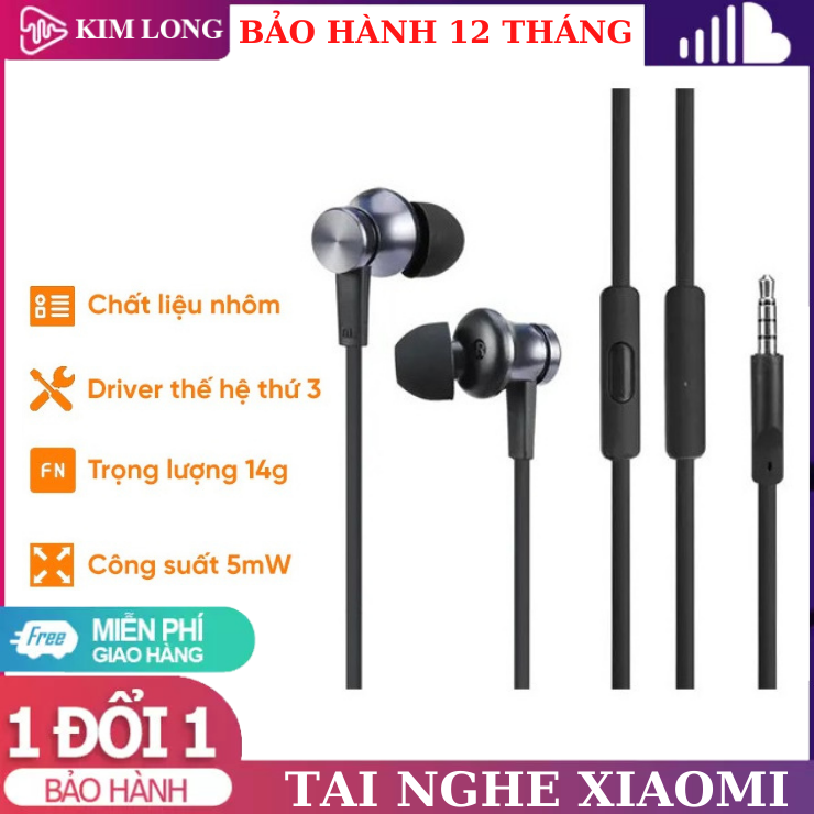 Tai nghe có dây Xiaomi Piston Lite 2017 - Jack 3.5mm có mic vỏ nhôm nguyên khối - Bảo hành 6 tháng, tai nghe có dây , tai nghe xiaomi , tai nghe xiaomi chính hãng , tai nghe xiaomi piston , tai nghe chơi gaming , tai nghe gaming