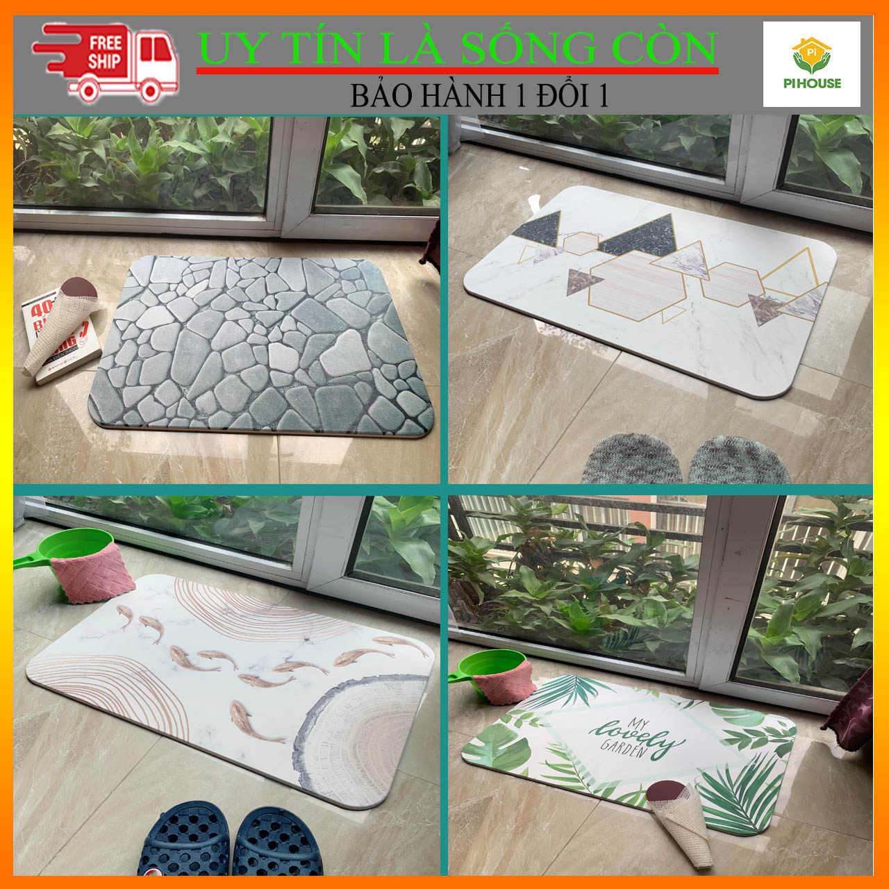 Thảm đá nhập khẩu SIÊU THẤM HÚTthảm nhà tắm, cực sang trọng và sạch sẽ, thảm đá siêu thấm bán nguyệt