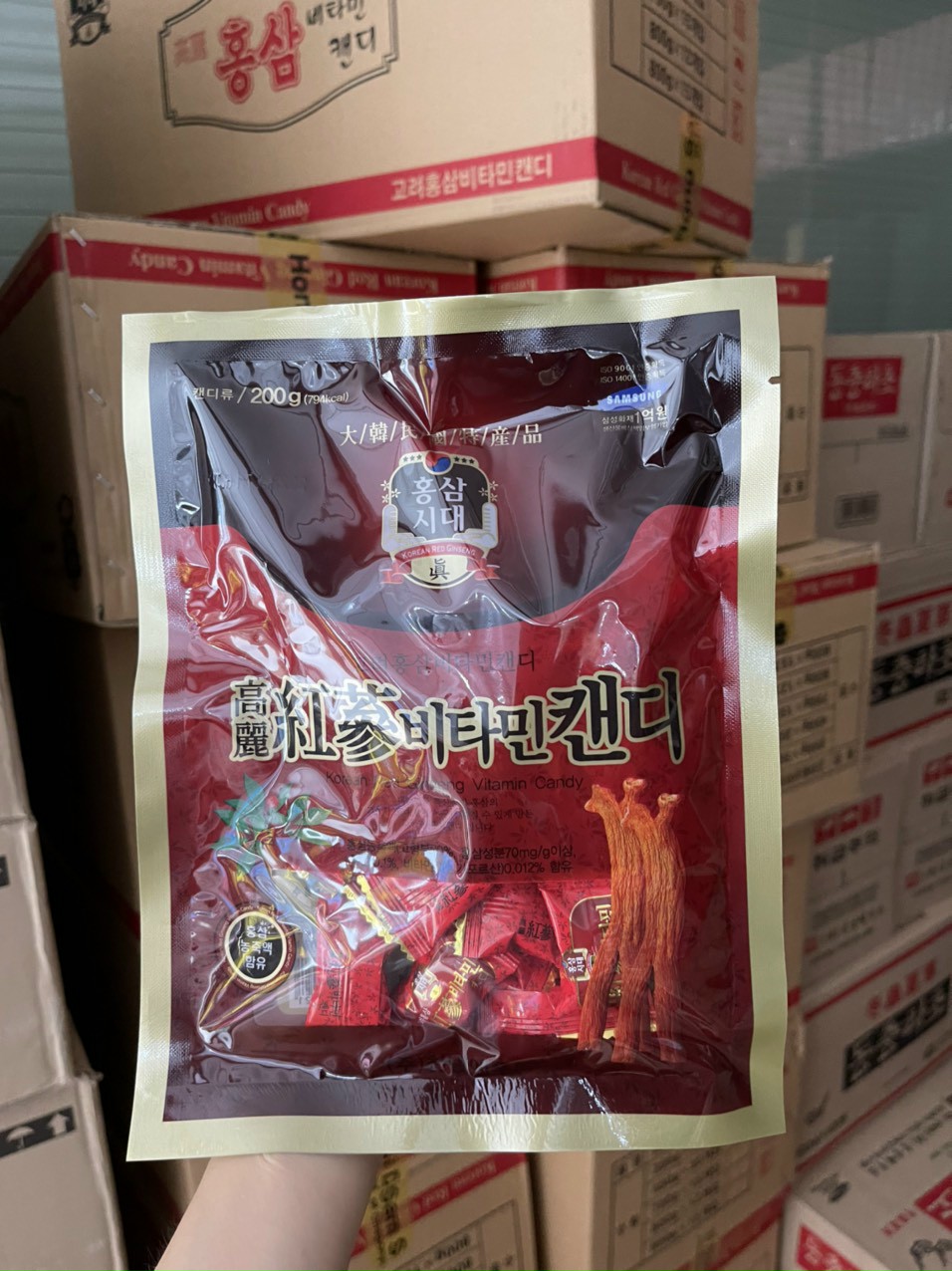 Kẹo hồng sâm vitamin hàn quốc gói 200g