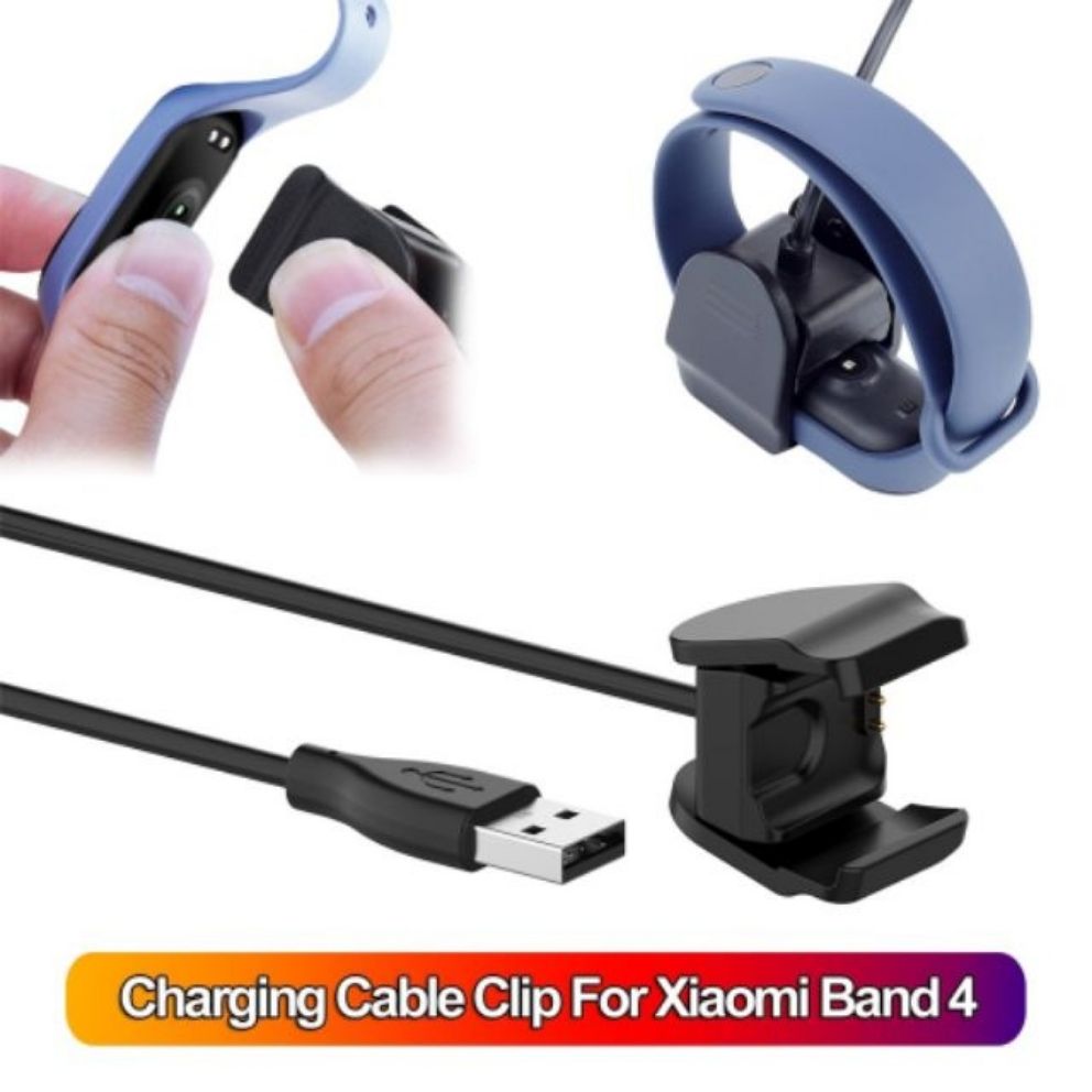 ✔️ Dây sạc đồng hồ Xiaomi Miband 4 dài 1M không cần tháo dây đeo kẹp vào nhận điện ngay