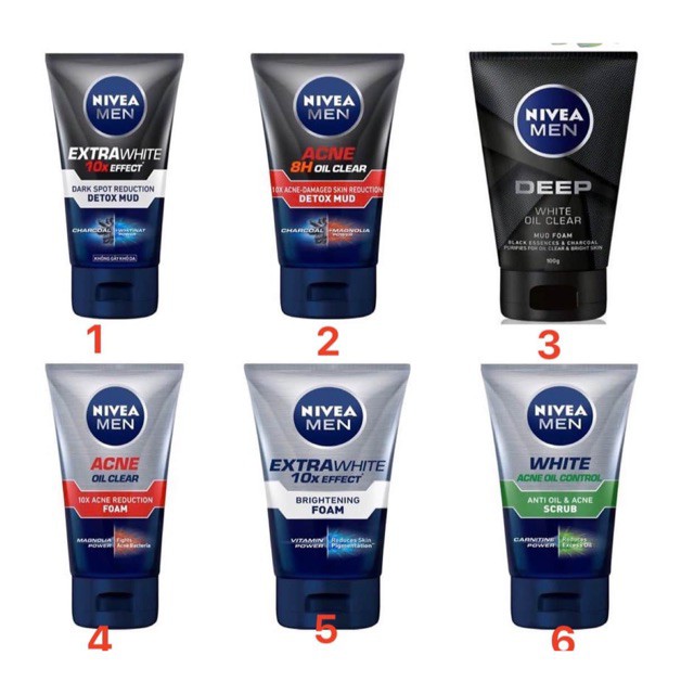Sữa rửa mặt nivea bùn khoáng dành cho nam 100g