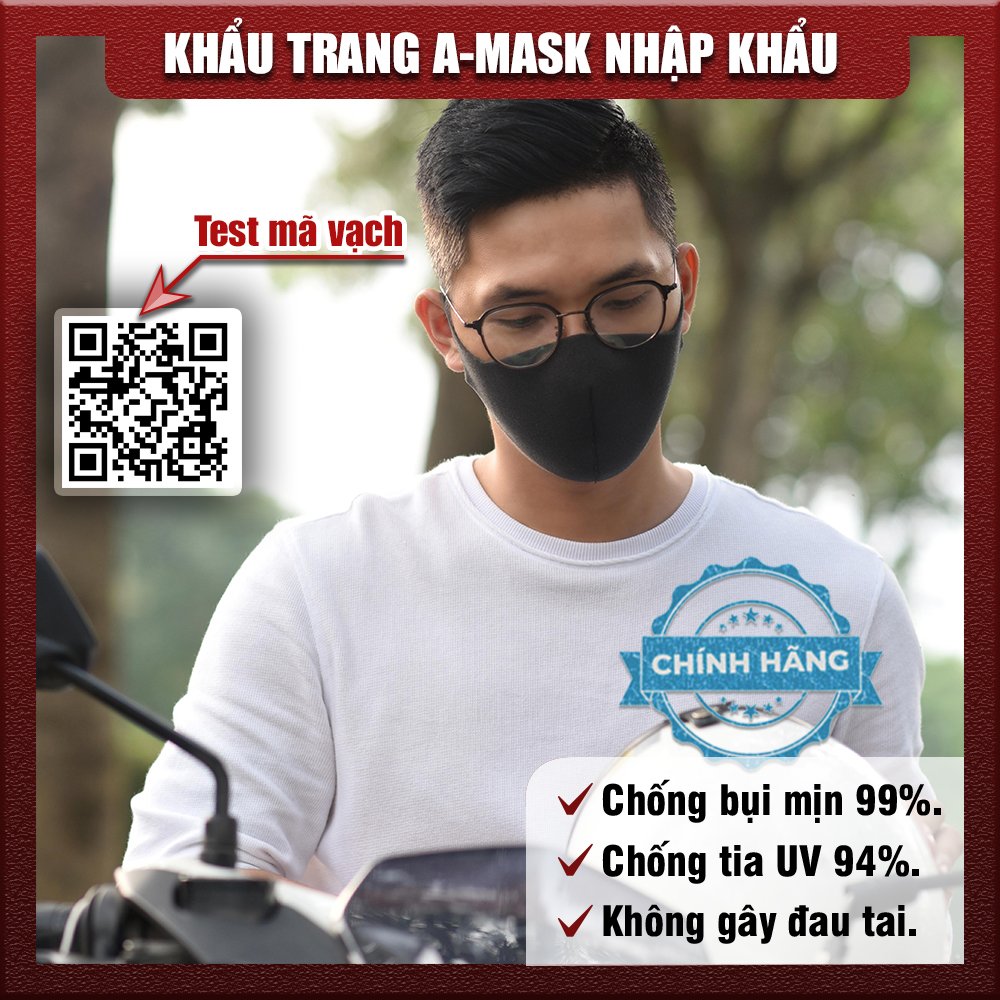 Hộp 5 Cái_Khẩu Trang 3D AMask Hàn Quốc Kháng Khuẩn, Chống Bụi Mịn, Không Đau Tai, Không Mờ Kính, Giặt Thoãi Mái