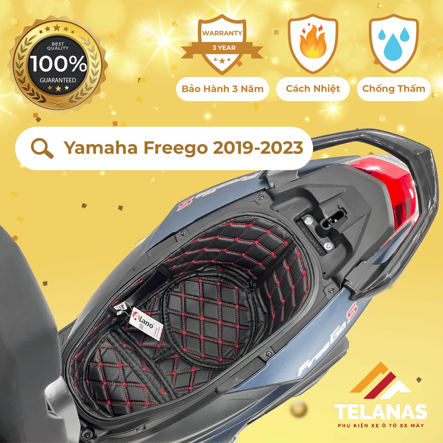Đệm Lót Cốp Xe Cách Nhiệt Chống Shock - YAMAHA FREEGO 2019-2022-Giá Xưởng-Bảo Hành 3 năm