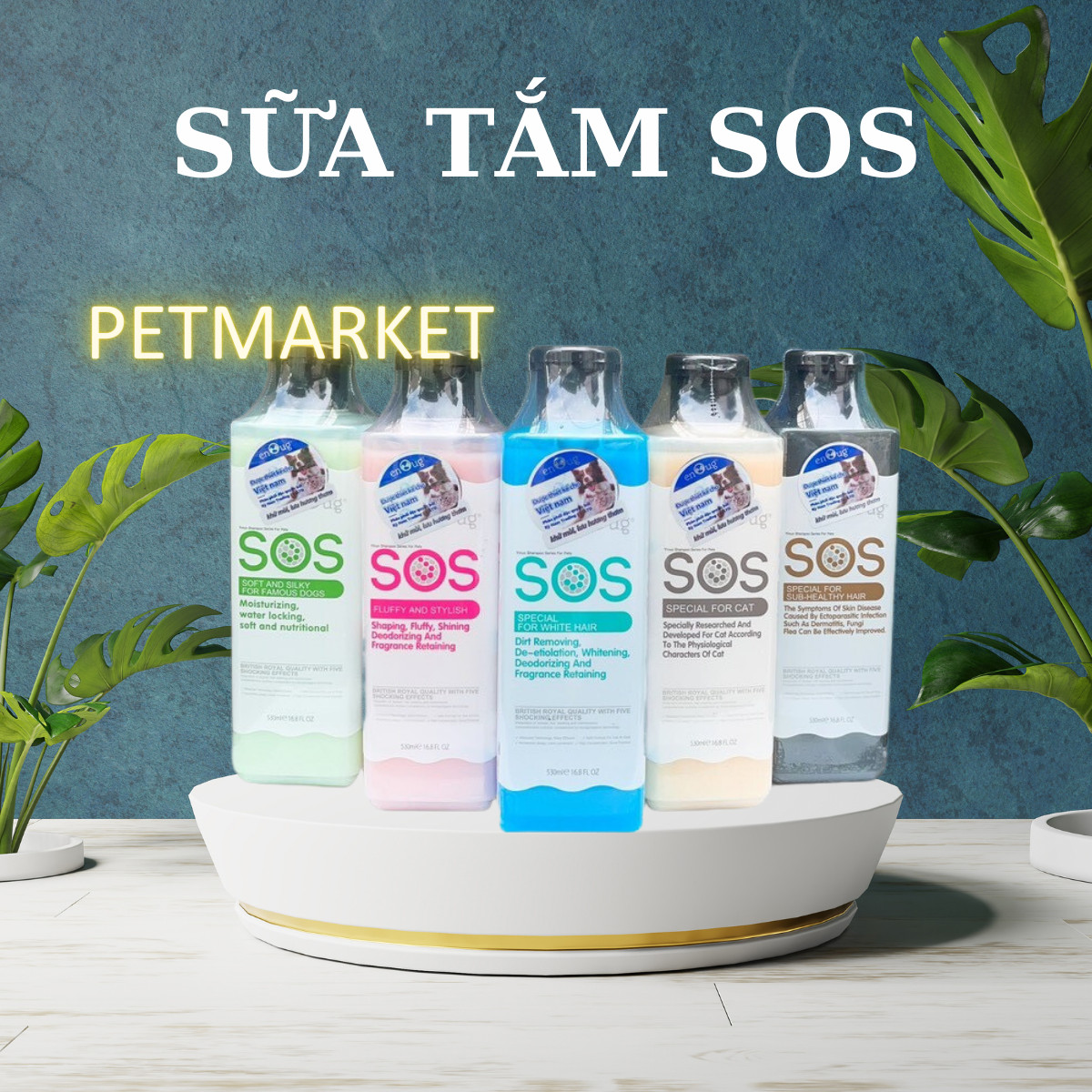 Sữa tắm sos cho thú cưng chai 530ml