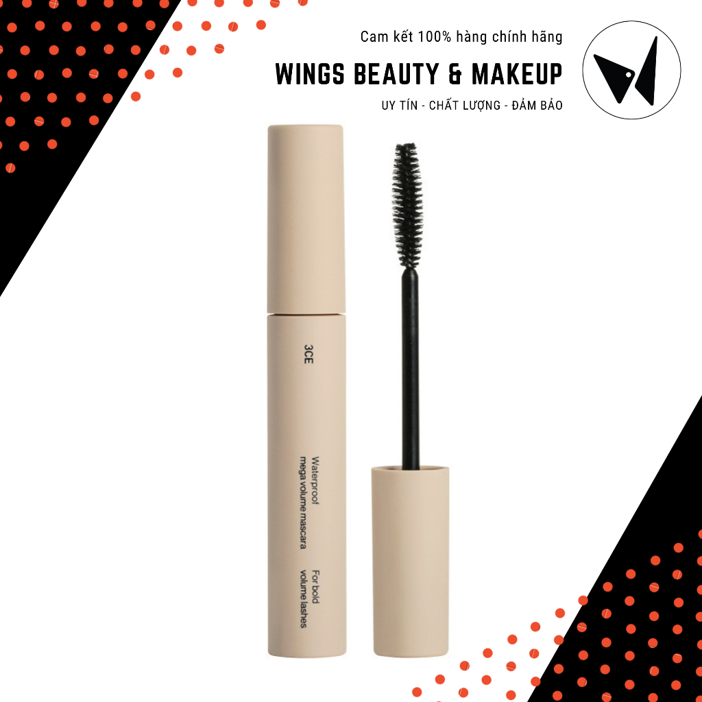 3CE - Chuốt mi Waterproof Mega Volume Mascara (Black)