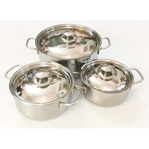 Bộ 3 nồi Sharp nắp inox chống rỉ cao cấp tiện dụng dùng được cho bếp từ
