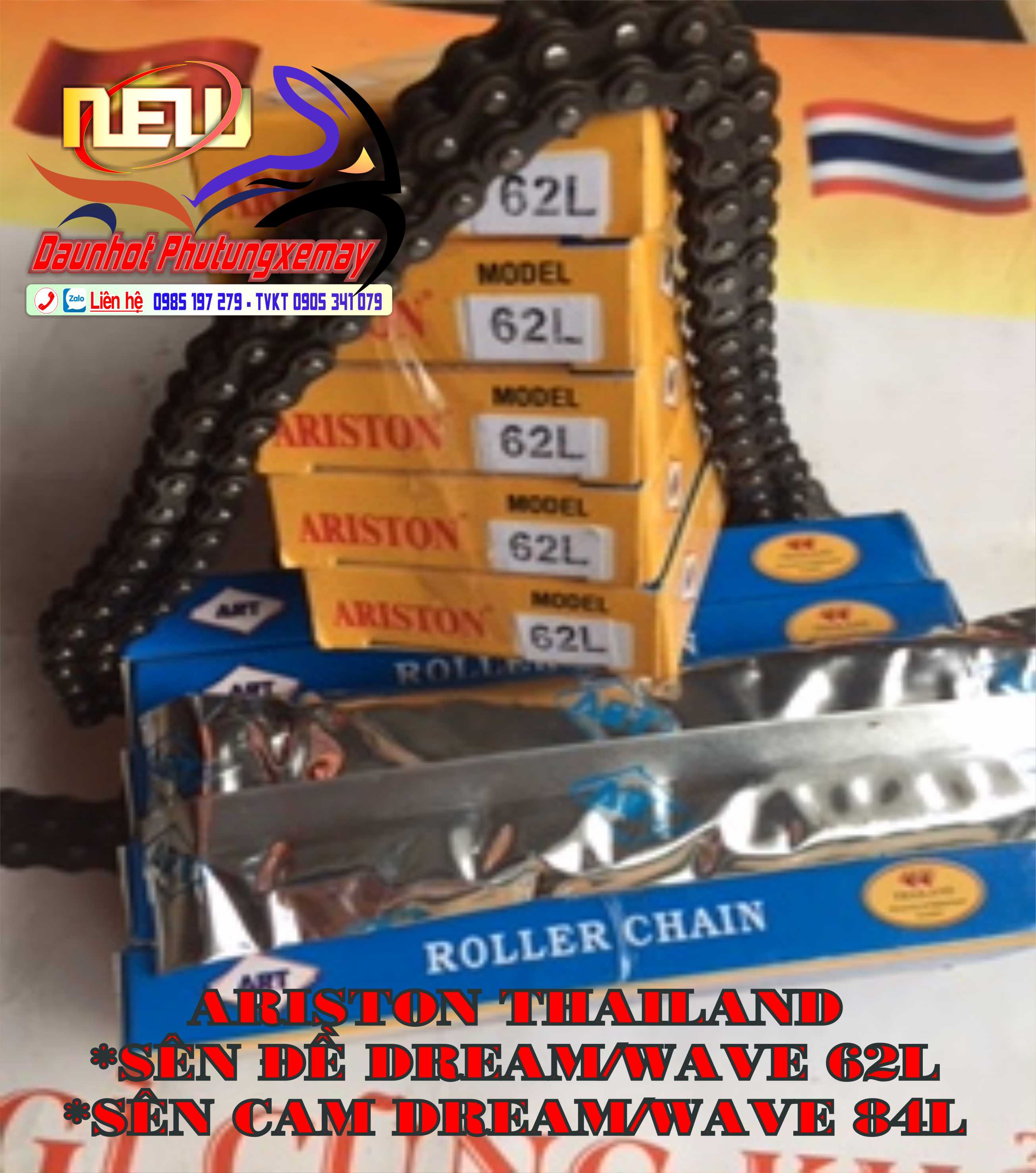 SÊN CAM, SÊN ĐỀ XE MÁY DR/WAVE ARISTON THAILAND