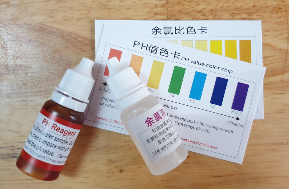Combo 1 lọ test clo và 1 lọ test ph