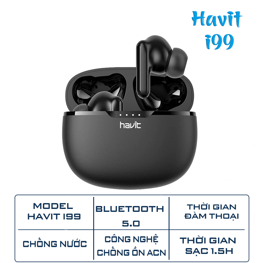 Tai nghe bluetooth không dây TWS Havit i99 - Chống ồn - Chống nước