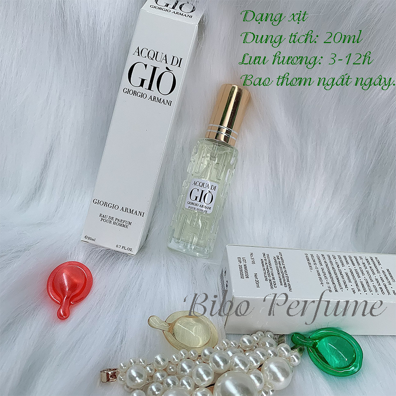 Nước hoa nam mini 20ml giò trắng lưu 3-12h