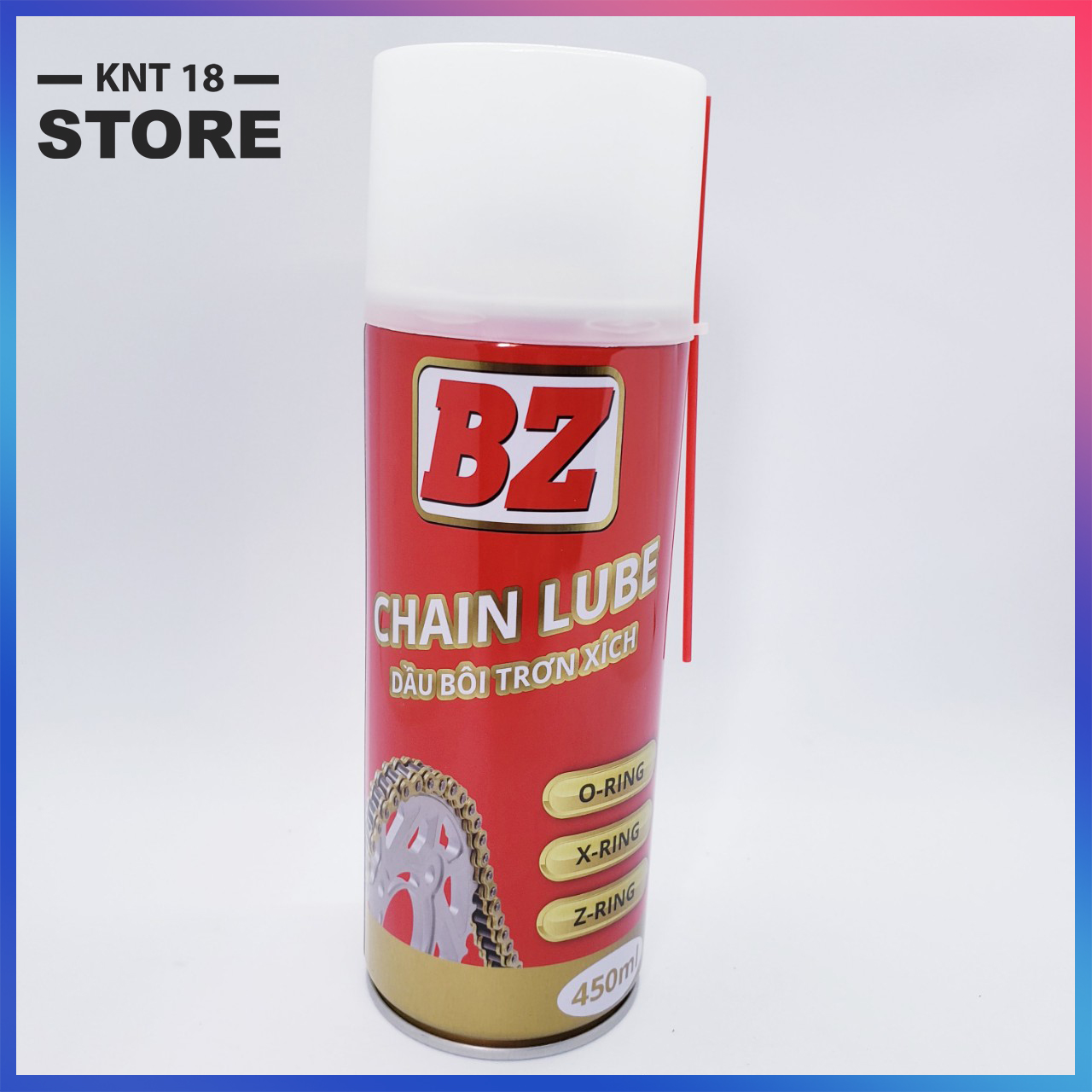 Chai dưỡng sên xe máy bz chain lube 450ml kèm vòi xịt bôi trơn xích sirius wave dream exciter winner sonic raider...