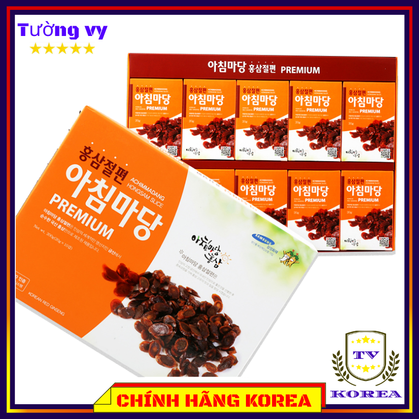 Hồng sâm lát mật ong, sâm tẩm mật ong Achim cao cấp hộp 200gr, chavykorea