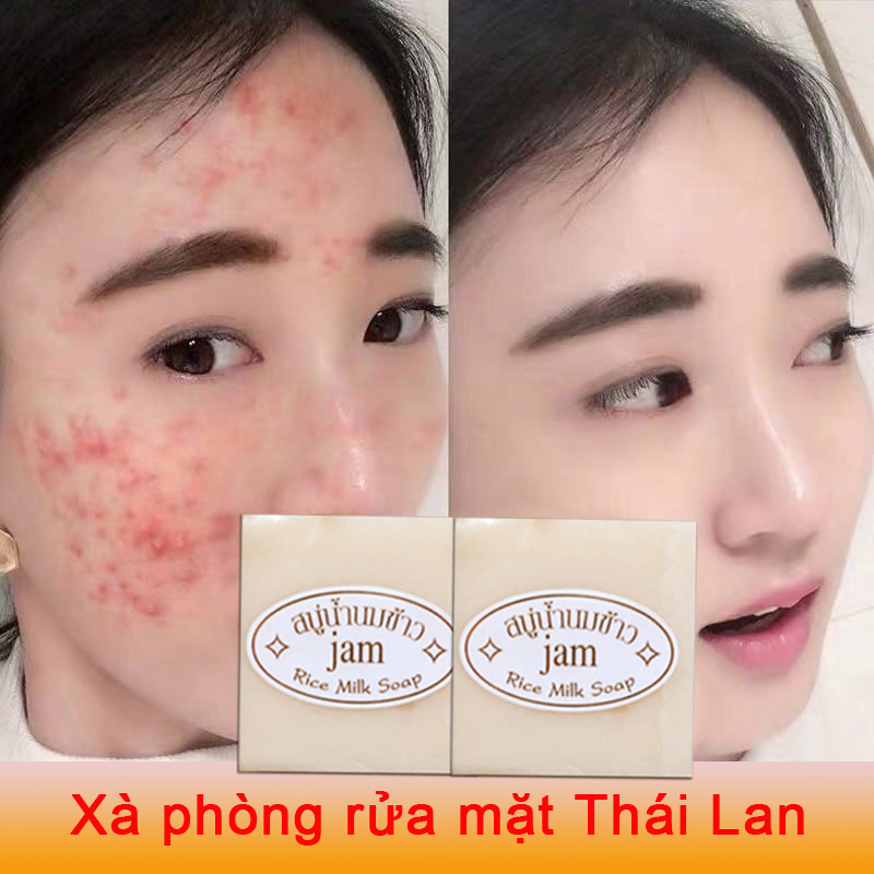 Xà phòng gạo thủ công Thái Lan JAM Xà phòng tắm gạo thủ công 65g Làm sạch da nhẹ nhàng không gây kích ứng