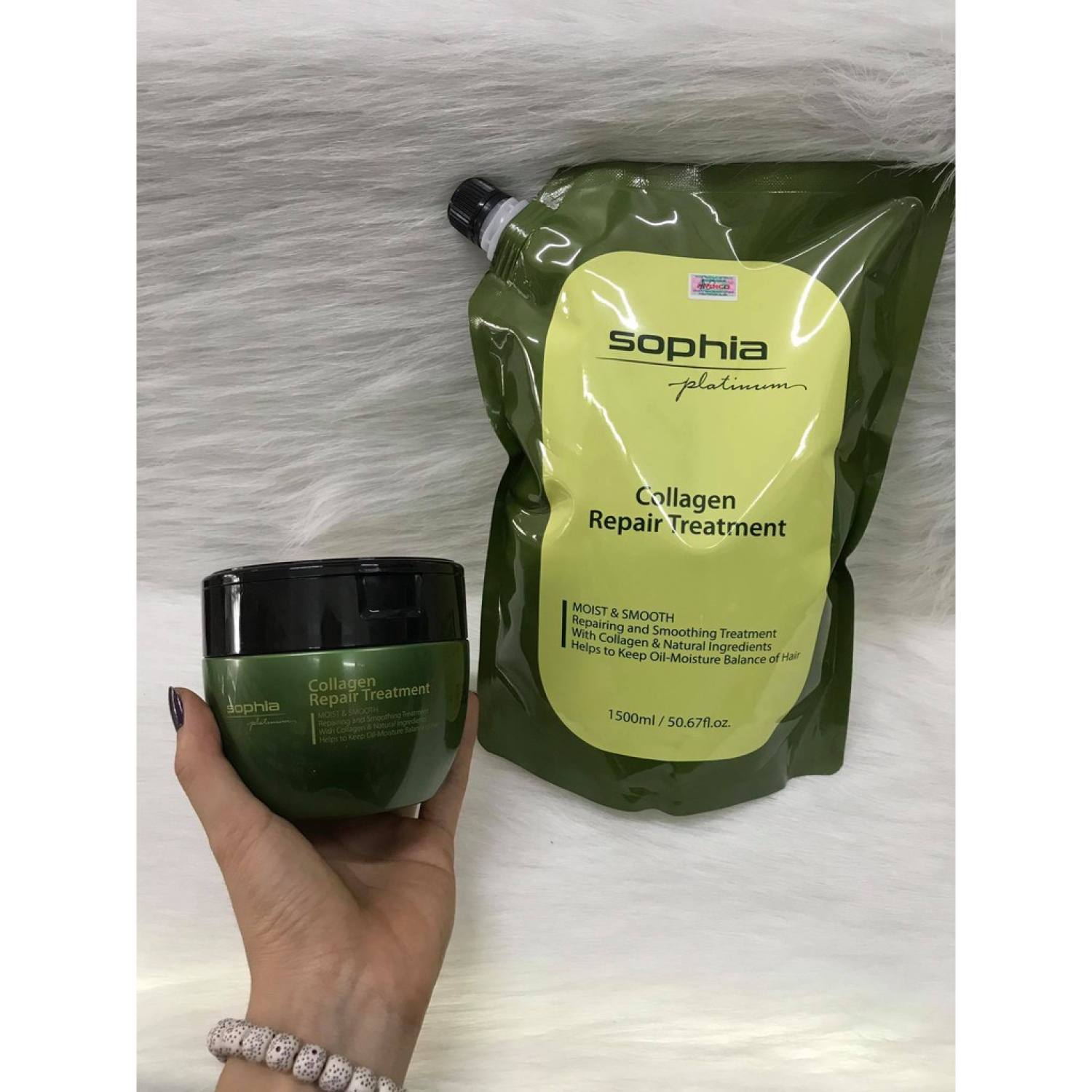 Hấp sophia platium collagen repair treatment 450ml