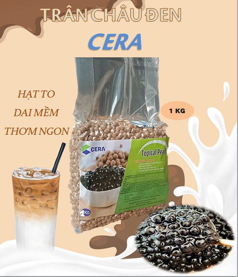 Chính hãng Trân Châu Caramel Cera 1kg - Ngon, Mềm- dẻo, Thơm - Tobee Food