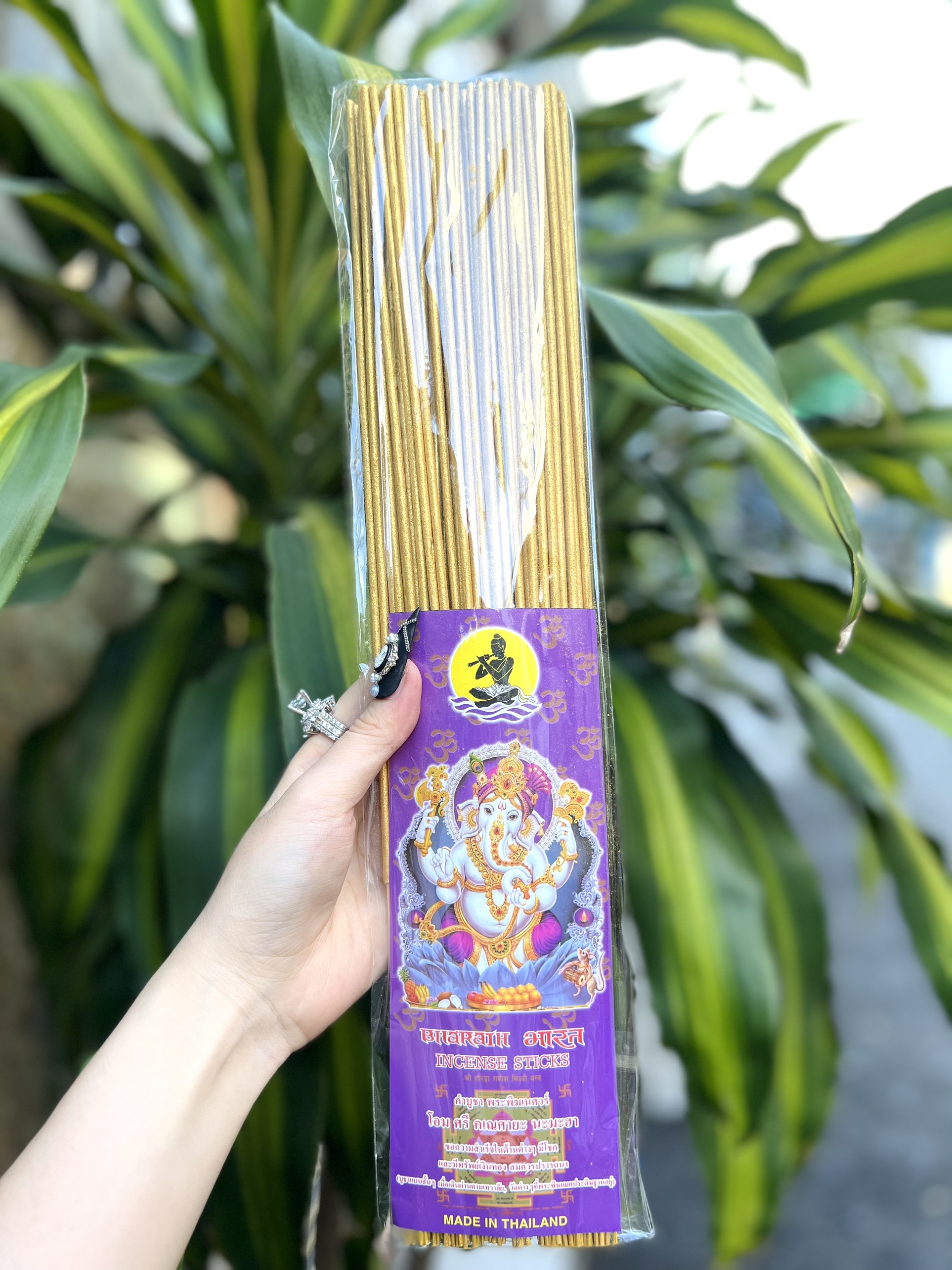 Nhang thần tài thái lan voi tím 79 cây 4 tấc - nhang thơm cuộn tàn cong kèm nhang số