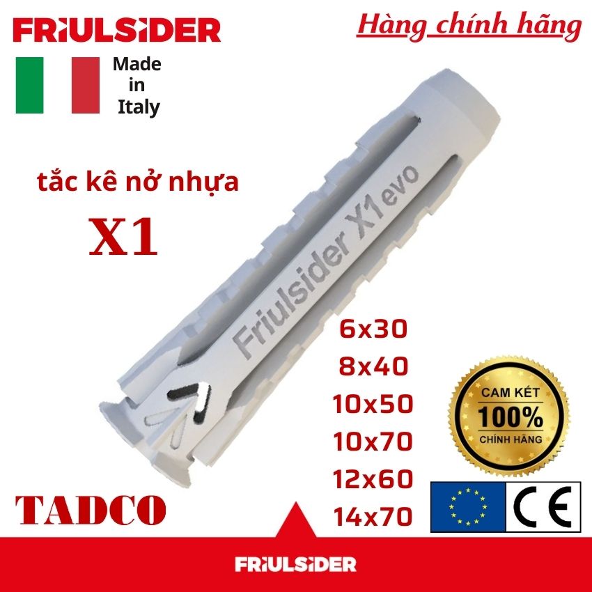 [Video] Tắc kê nở nhựa Ý cao cấp X1 Friulsider - hiện đại, thông minh, chịu tải cao, dùng cho tất cả loại tường nền.