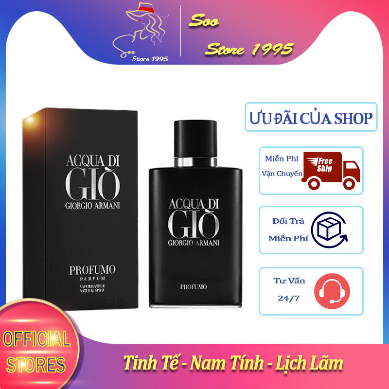 Nước hoa nam aqua di giò đen 100ml - mạnh mẽ cuốn hút