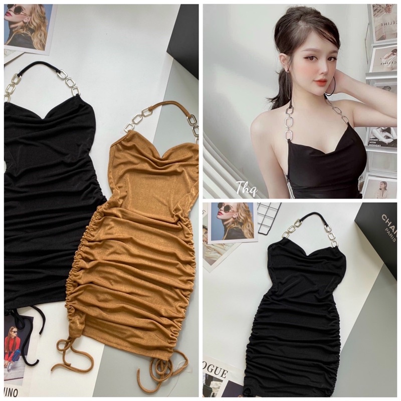 Váy nữ body dây xích nhún