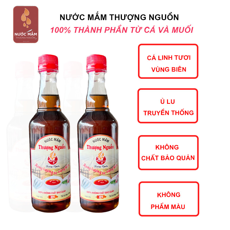 Combo 2 chai nước mắm Nhỉ cá linh Thượng Nguồn mỗi chai 500ml