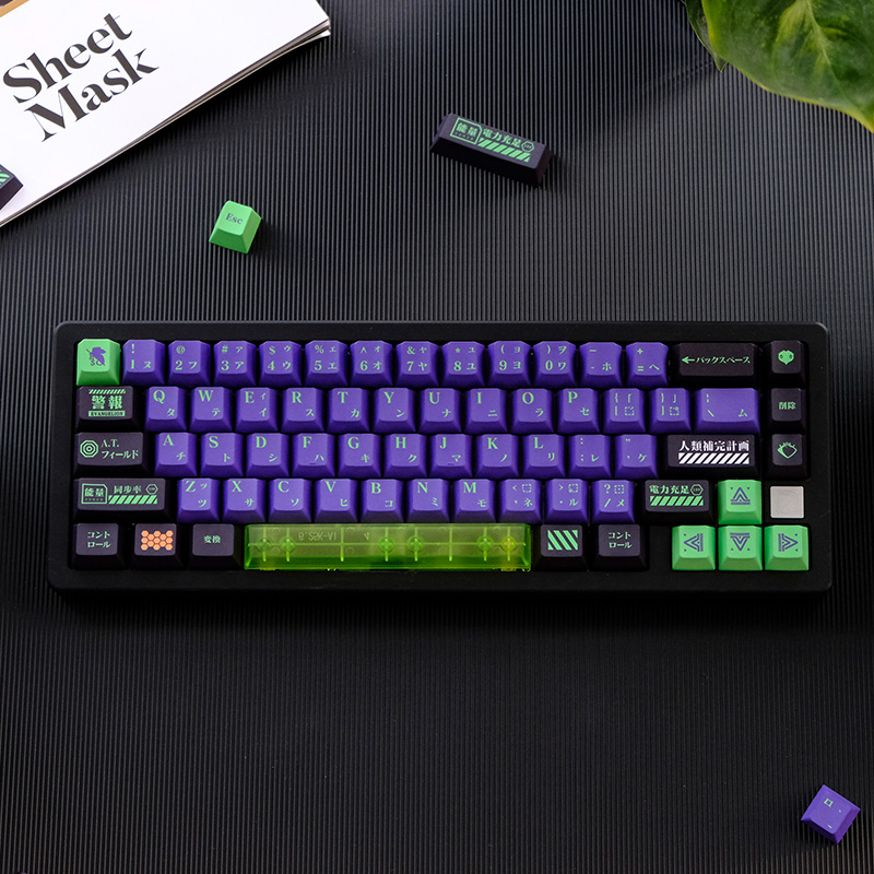 Nắp phím eva số 1 129 phím nắp phím mecha anime nhật bản nắp phím pbt cấu hình cherry dye-sub cho bàn phím cơ cherry mx switch