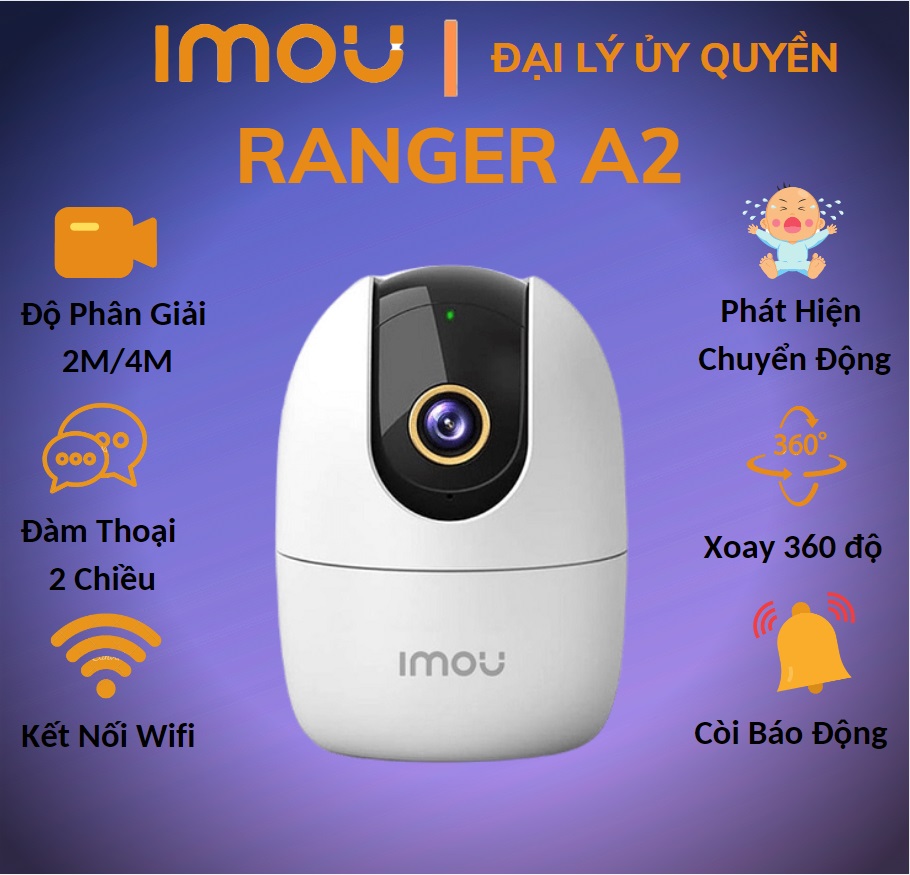 Camera wifi trong nhà xoay 360 imou ranger 2 a22 2mp - a42p 4mp hàng chính hãng