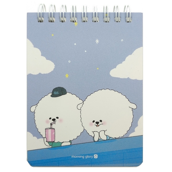 Sổ ghi chú bonjour bichon - morning glory 95196 - mẫu 1 - màu tím