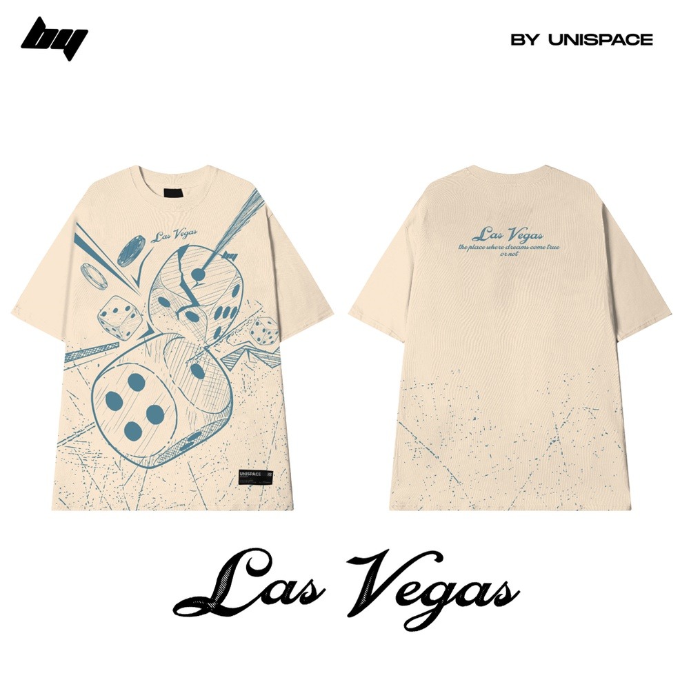 Áo thun local brand By UniSpace tay lỡ form rộng unisex nam nữ Las Vegas