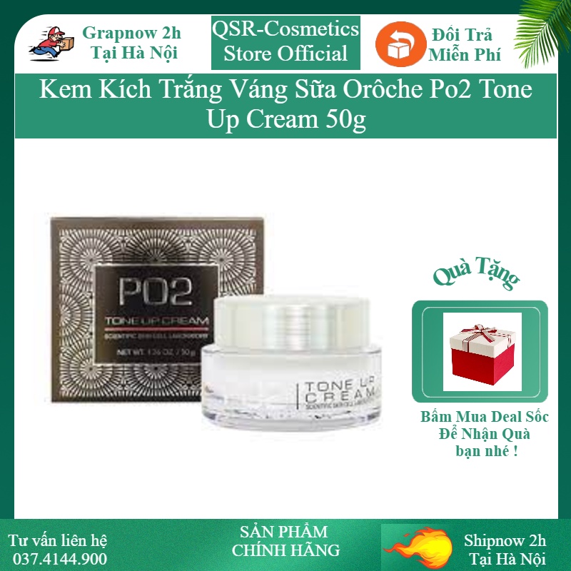 Kem Kích Trắng cấp ẩm chống lão hóa Váng Sữa Orôche Po2 Tone Up Cream 50g