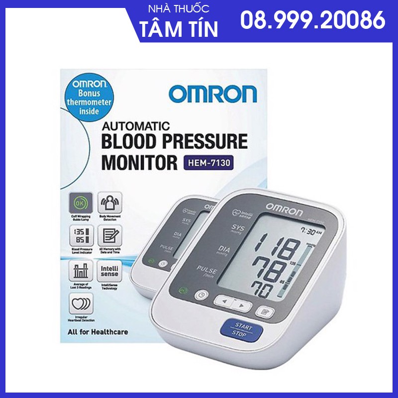 Máy đo huyết áp omron hem 7130 + tặng bộ đổi nguồn