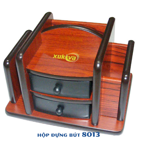 Hộp cắm bút gỗ sm 8013 dạng xoay