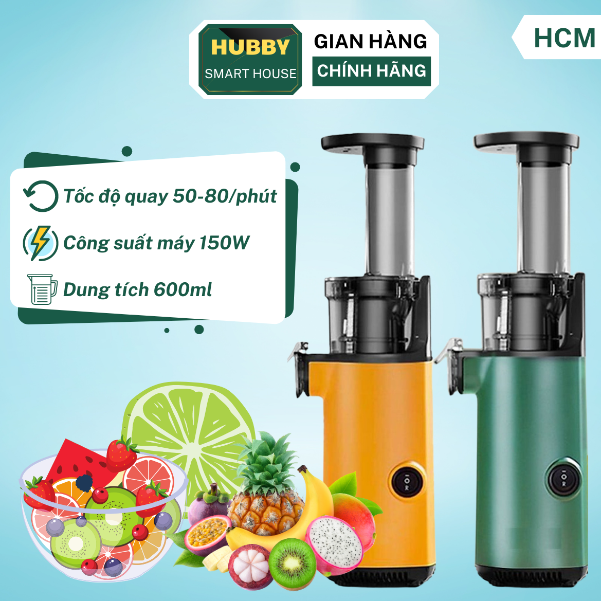 Máy ép chậm trái cây mini chính hãng, Máy ép trái cây chậm hot nhất 2023 ép trái cây đa năng, Máy ép hoa quả chậm để bàn, rau củ quả tại nhà chính hãng công suất 120W, bảo hành 12 tháng