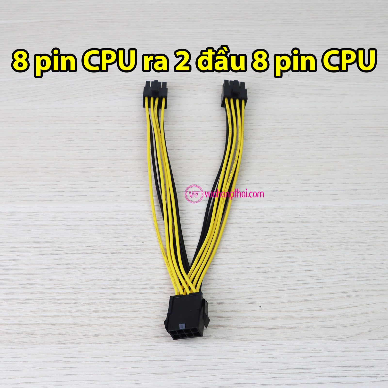 Cáp chuyển nguồn 8 pin CPU cái sang 2 đầu 8 pin đực nguồn CPU